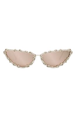 MissDior B1U 63mm Cat Eye Sunglasses in Gold /Brown Mirror