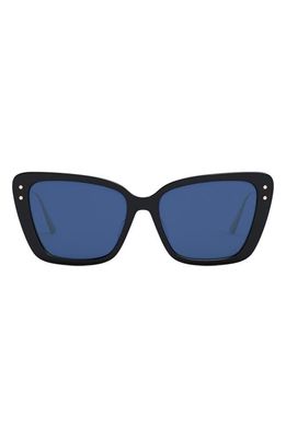 MissDior B5I 54mm Butterfly Sunglasses in Shiny Black /Blue