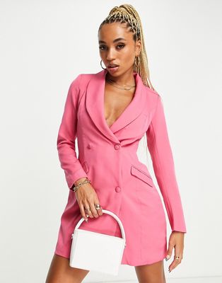 Missguided blazer dress in bright pink