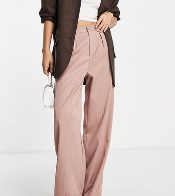 Missguided tailored pants in pink pinstripe