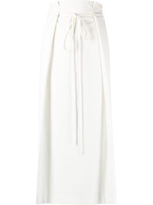 Missing You Already pleated-effect drawstring skirt - White
