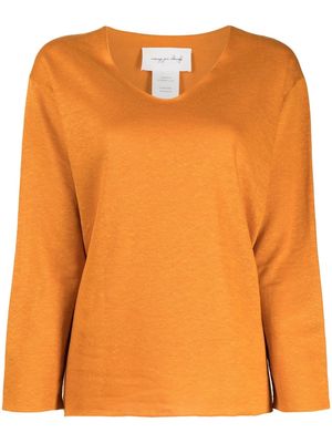 Missing You Already relaxed-fit linen top - Orange