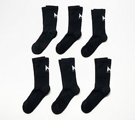 Mission Set of 6 Dry & Cool Pinnacle Crew Socks