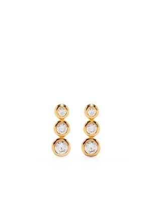 Missoma Articulated Tripe crystal-embellished stud earrings - Gold