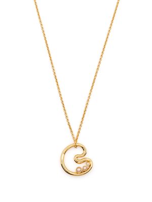 Missoma C-letter pendant chain-link necklace - Gold