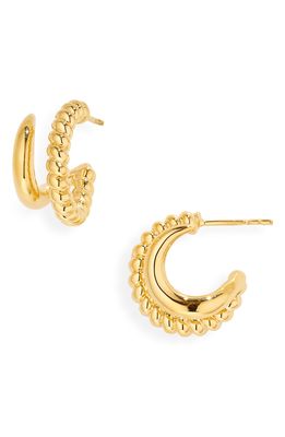 Missoma Claw Split Huggie Hoop Earrings in Gold