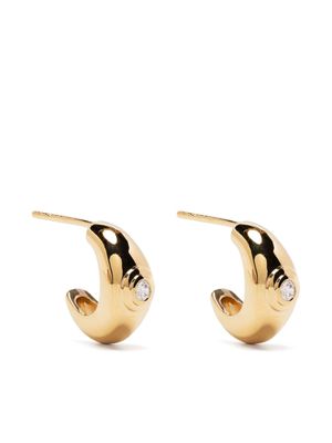 Missoma cubic-zirconia half hoop earrings - Gold