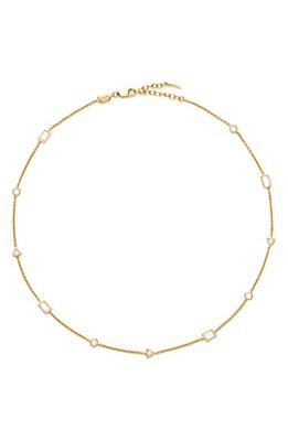 Missoma Cubic Zirconia Station Chain Necklace in Gold