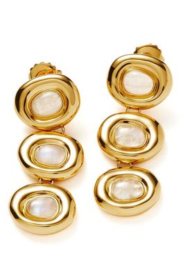 Missoma Doughnut Moonstone Drop Earrings in Gold