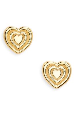 Missoma Heart Stud Earrings in Gold