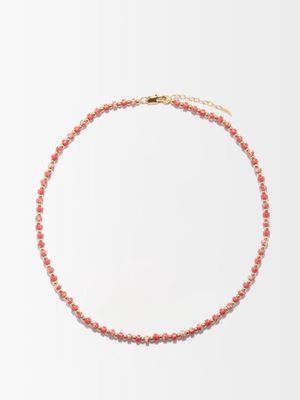 Missoma - Jasper & 18kt Gold-plated Beaded Necklace - Womens - Red