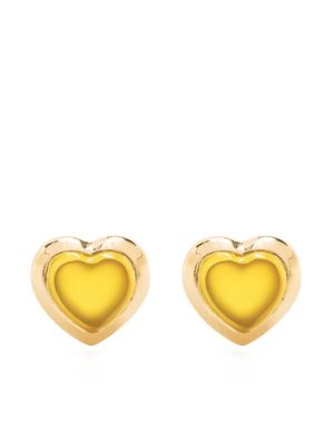 Missoma Jelly heart-cut gemstone earrings - Gold
