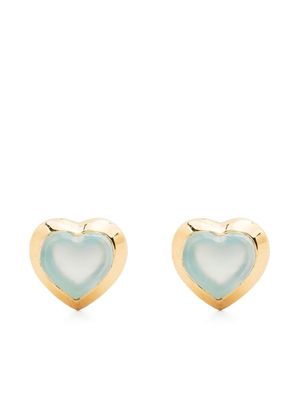 Missoma jelly heart gemstone earrings - Gold