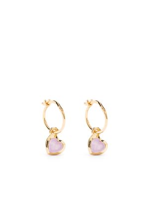 Missoma Jelly heart-pendant gemstone earrings - Gold