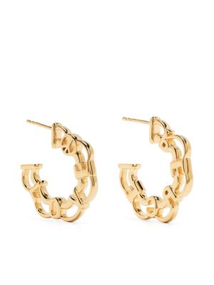 Missoma Peace and Love hoop earrings - Gold