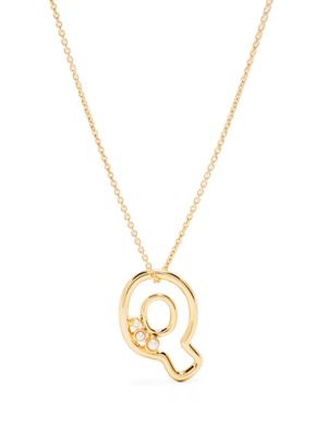 Missoma Q-letter pendant chain-link necklace - Gold