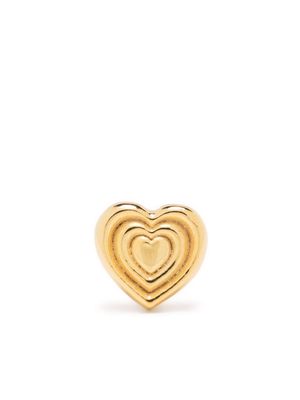 Missoma Ridged Heart stud earrings - Gold