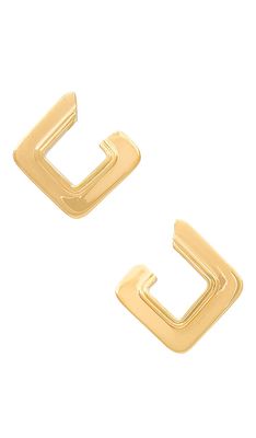 Missoma Small Hoops in Metallic Gold.