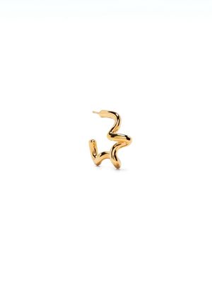 Missoma small Squiggle curved earrings - Gold