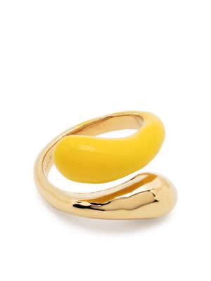 Missoma Squiggle enamel-detail ring - Gold