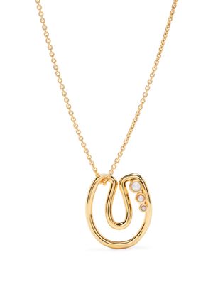 Missoma U-letter pendant chain-link necklace - Gold