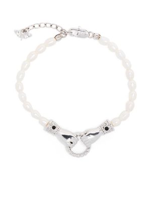 Missoma x Harris Reed In Good Hands pearl bracelet - Silver