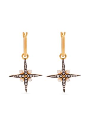 Missoma x Harris Reed North Star pearl hoop earrings - Gold