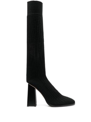 Missoni 115mm sock-style ribbed boots - Black