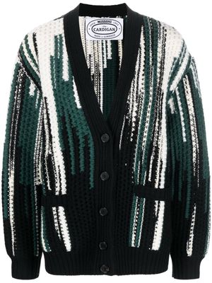 Missoni abstract-intarsia wool-blend cardigan - Green