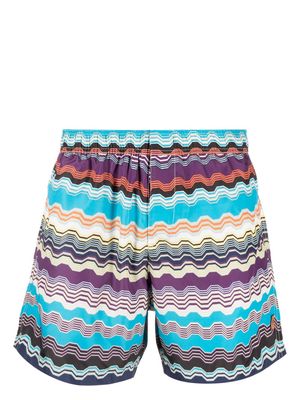 Missoni abstract-pattern swim shorts - Blue