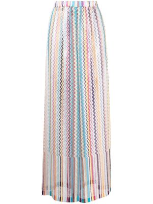 Missoni all-over zig-zag print trousers - White