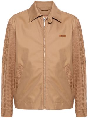 Missoni appliqué-logo bomber jacket - Brown