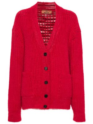 Missoni brushed ribbed cardigan - Red