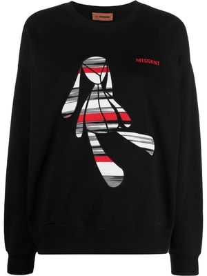 Missoni bunny-patch logo sweatshirt - Black