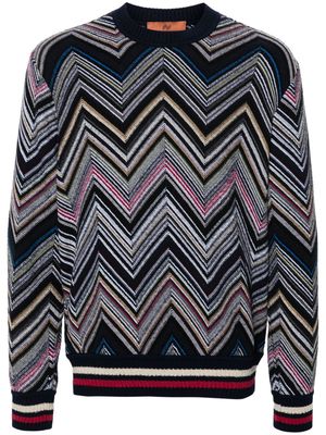 Missoni chevron-knit jumper - Blue