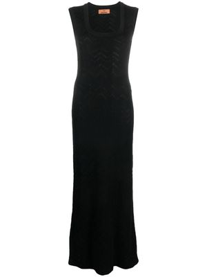 Missoni chevron-knit sleeveless maxi dress - Black