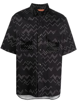 Missoni chevron-print short-sleeve shirt - Black