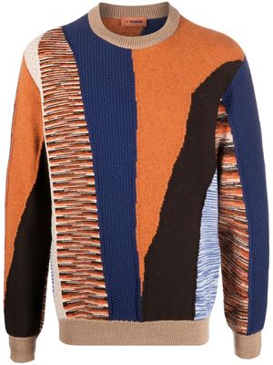 Missoni colour-block knitted jumper - Orange
