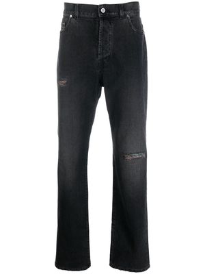 Missoni distressed straight-leg jeans - Black