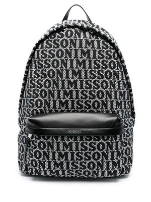 MISSONI embroidered-logo backpack - Black