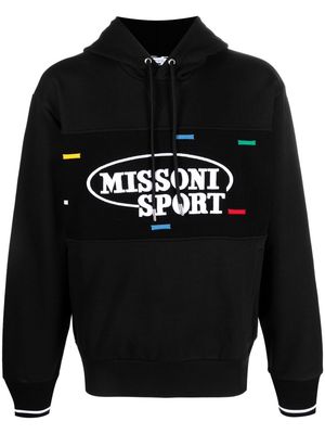 Missoni embroidered-logo detail hoodie - Black