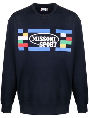 Missoni embroidered-logo detail sweatshirt - Blue