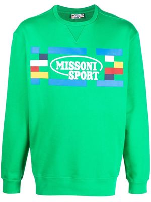 Missoni embroidered-logo detail sweatshirt - Green