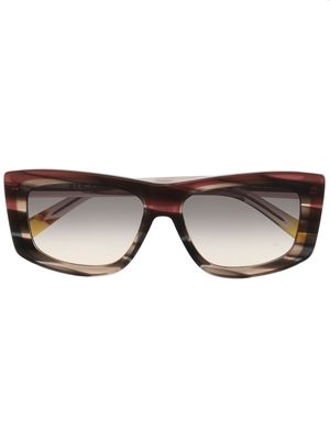 MISSONI EYEWEAR rectangle-frame tinted sunglasses - Brown