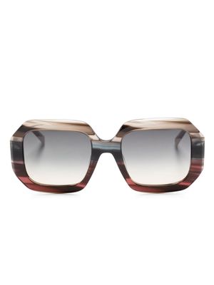 MISSONI EYEWEAR square-frame tortoiseshell-effect sunglasses - Brown