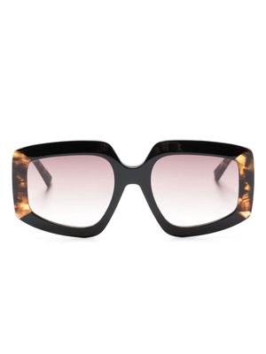 MISSONI EYEWEAR tortoiseshell-detailed square-frame sunglasses - Black