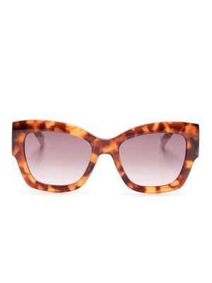 MISSONI EYEWEAR tortoiseshell-effect wayfarer-frame sunglasses - Orange