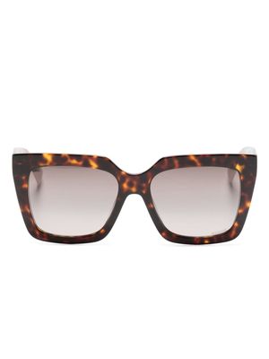 MISSONI EYEWEAR zigzag-arms oversize-frame sunglasses - Brown