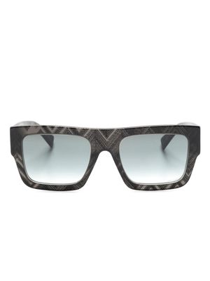 MISSONI EYEWEAR zigzag-print square-frame sunglasses - Black