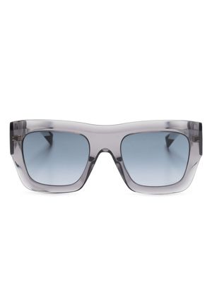 MISSONI EYEWEAR zigzag-print square-frame sunglasses - Grey